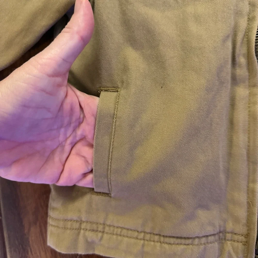 Gymboree Toddler Tan Zip Utility Jacket 2T-3T Cotton‎ Military Style Kids Coat